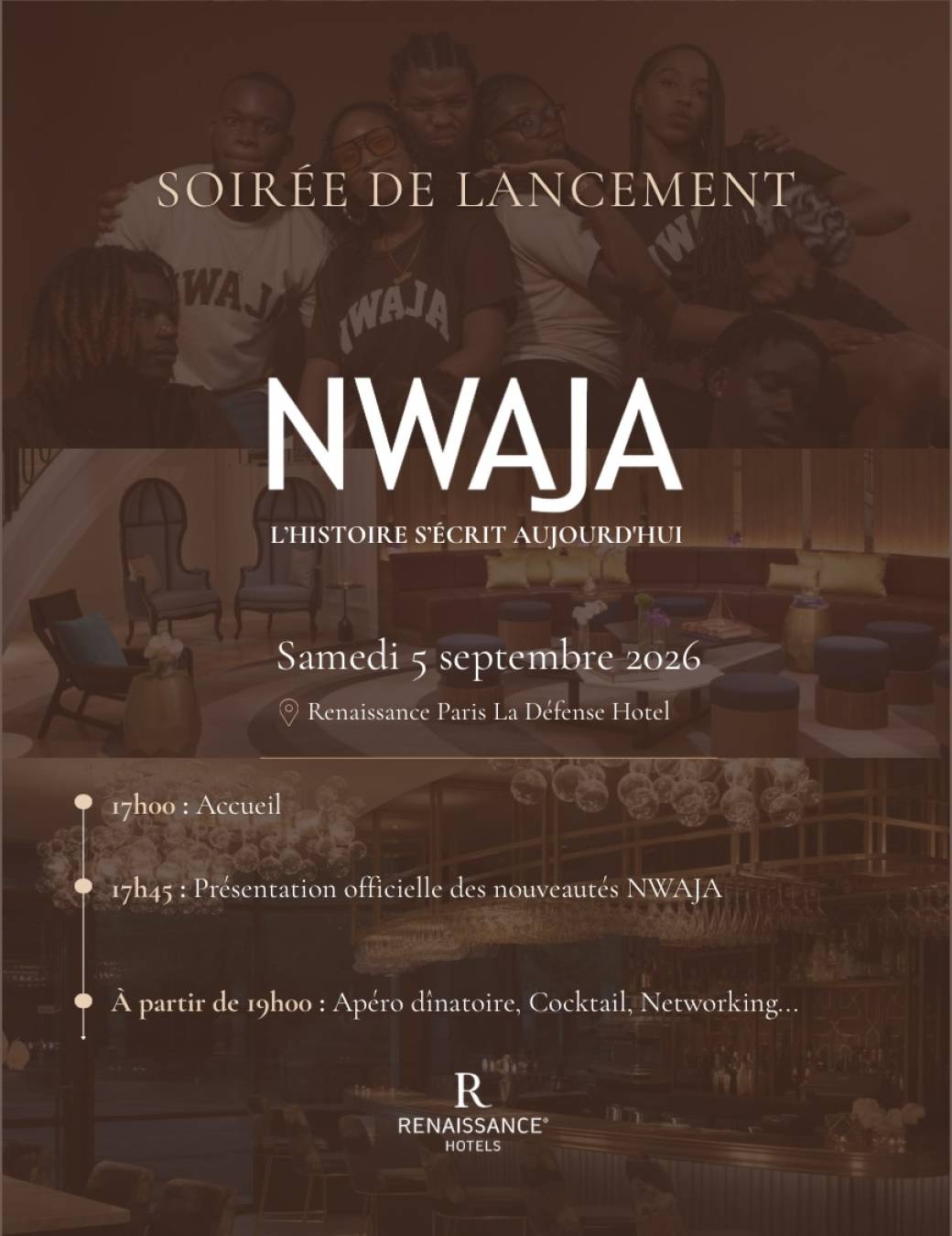 Affiche de la soirée de lancement NWAJA du 5 septembre 2026